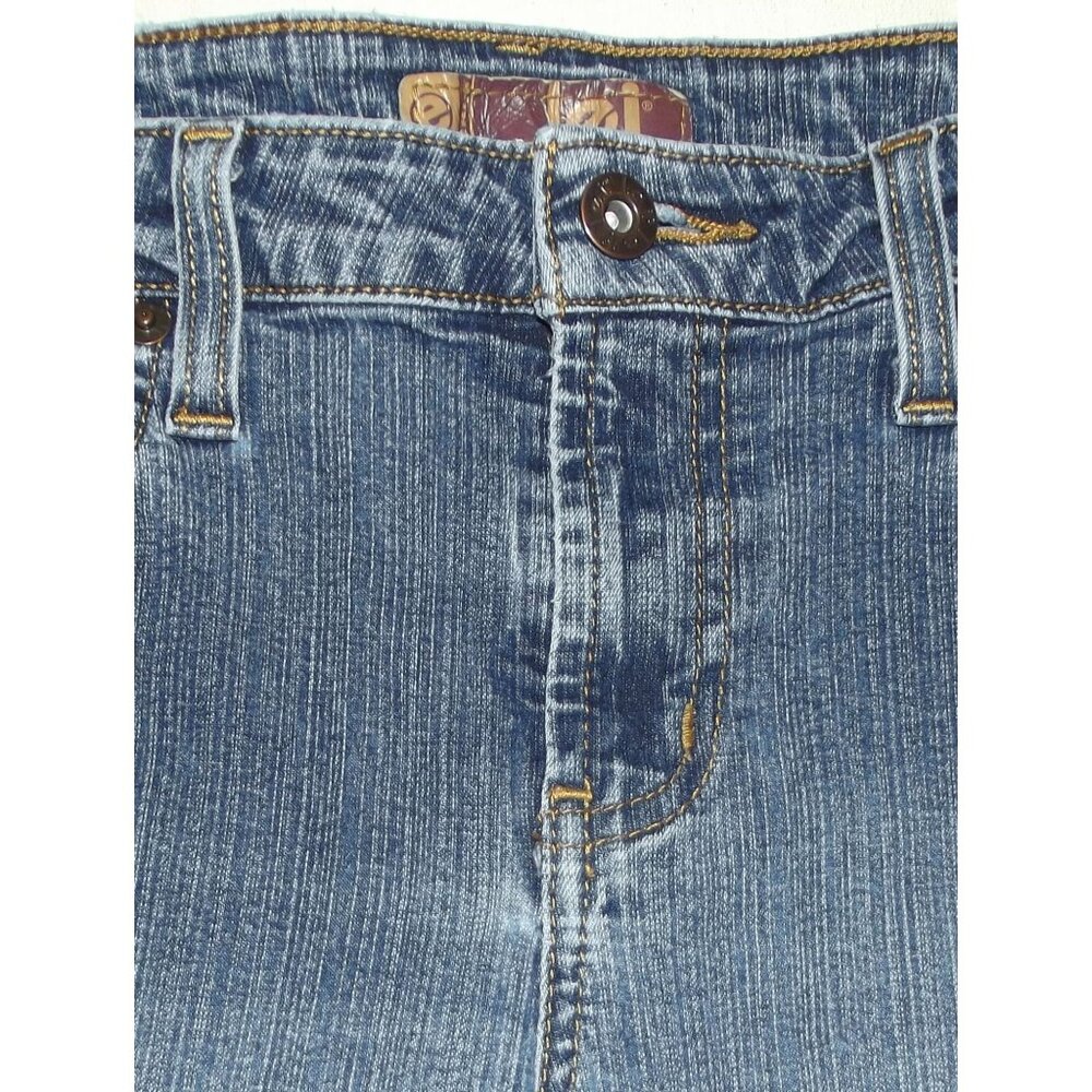 L.E.I. Jeans Junior Size 11 x29"inseam Mid Rise Flare Leg 5-pockets blue stretch - Picture 3 of 10